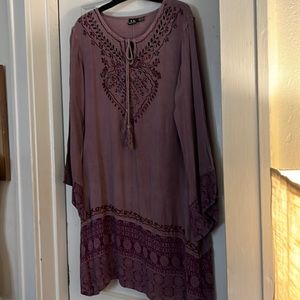Purple Tunic 100% Rayon XXL NWT